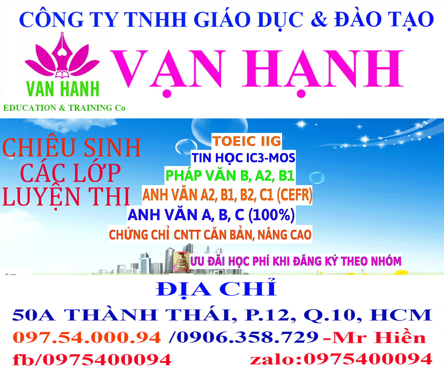 Trung Tâm NN TH Vạn Hạnh